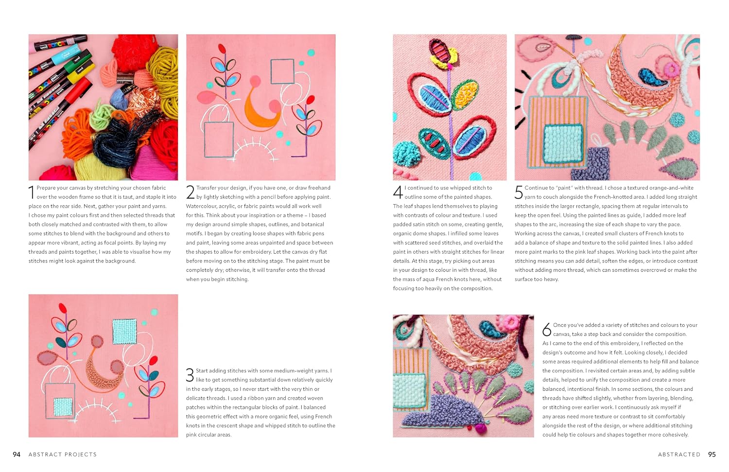 Sample spread from Creative Abstract Embroidery, image 4